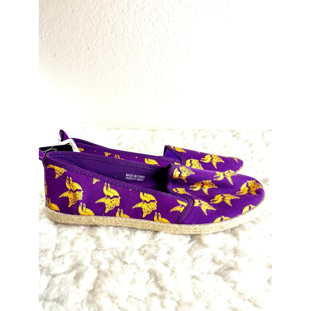 NWT FOCO NFL Women's Minnesota Vikings Espadrille Canvas Shoe Size L (9-10) - Picture 5 of 8